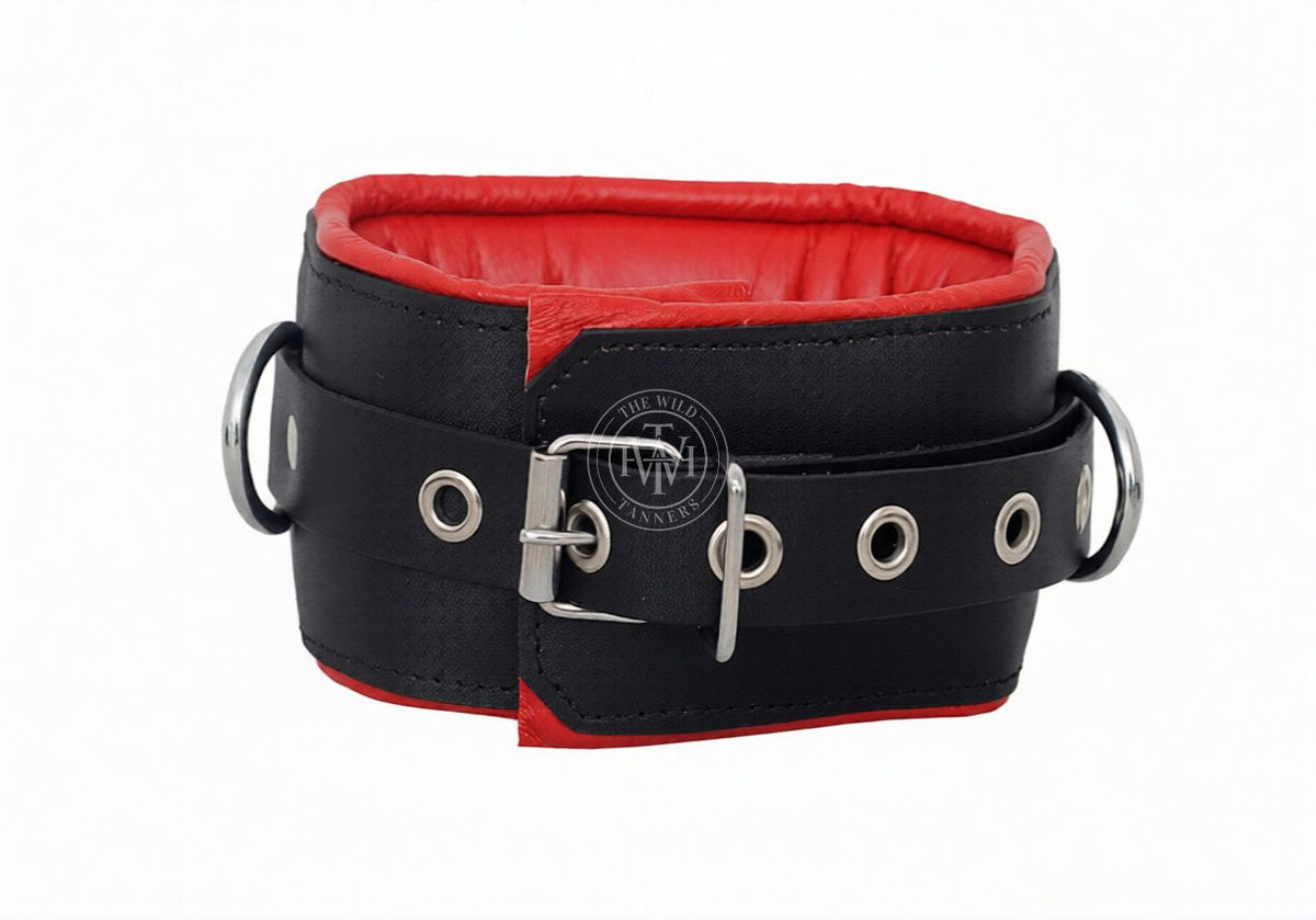 7 Pcs Genuine Leather Bondage Handcuffs, view 3