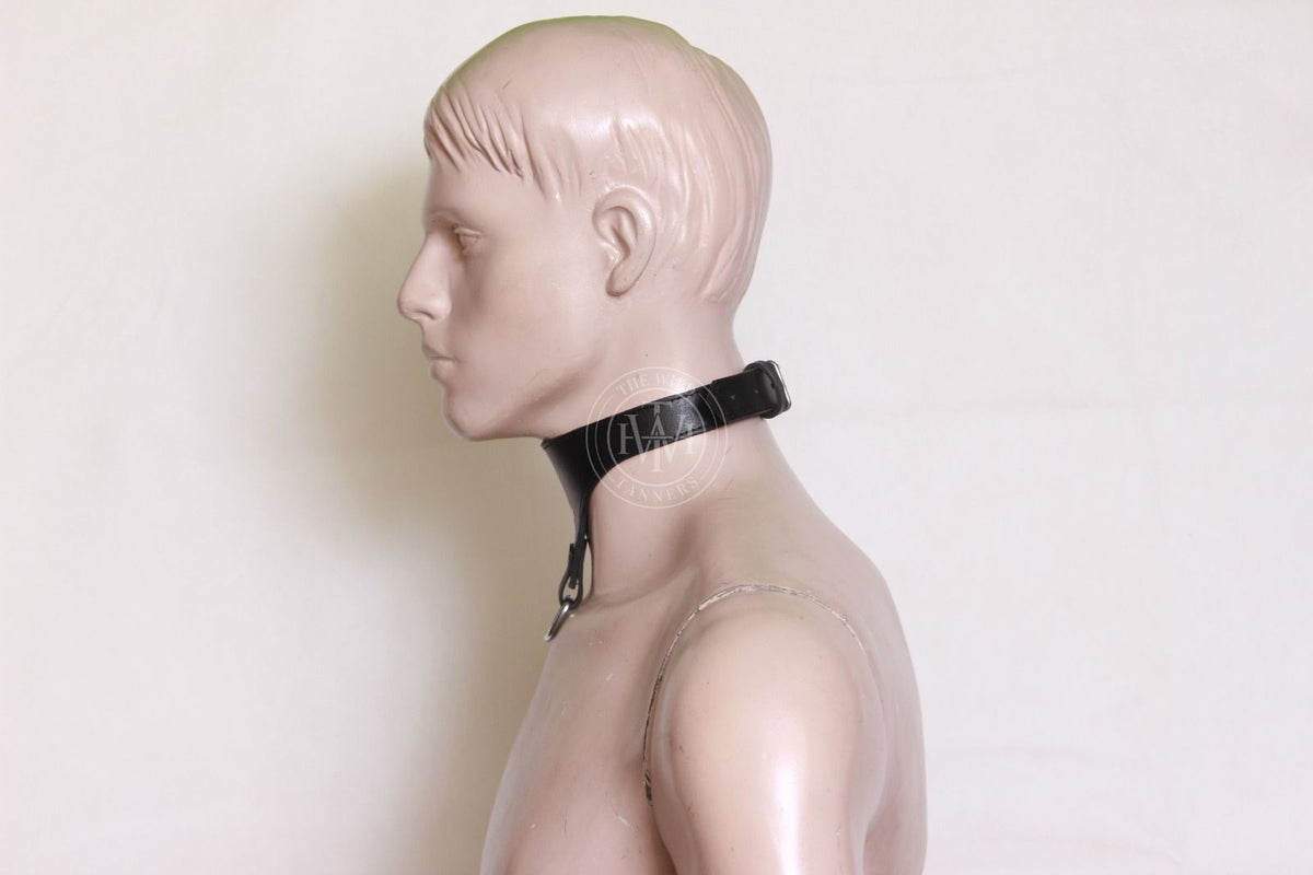 Leather BDSM Posture Collar, view 3