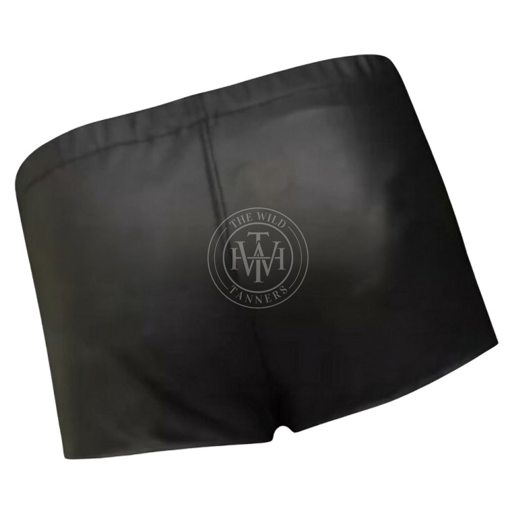 Men's Soft Leather Shorts, view 3