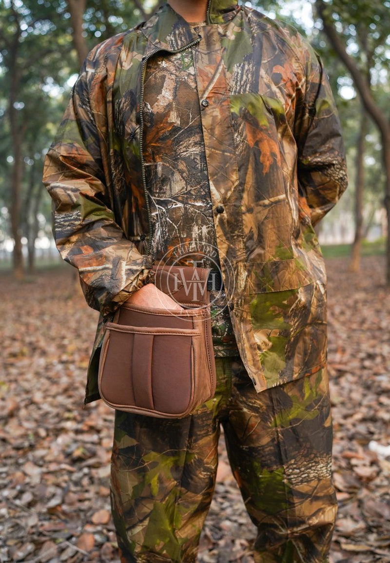 cartridge bag, canvas cartridge bag, cartridge bag with leather piping