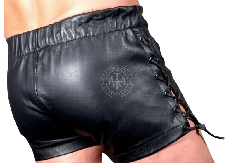 leather shorts, leather shorts bondage, leather shorts bdsm, leather gay shorts, gay leather shorts