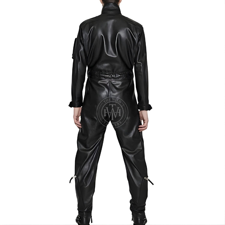 leather jumpsuit, leather catsuit, leather adult body suit, catsuit bdsm, catsuit bondage
