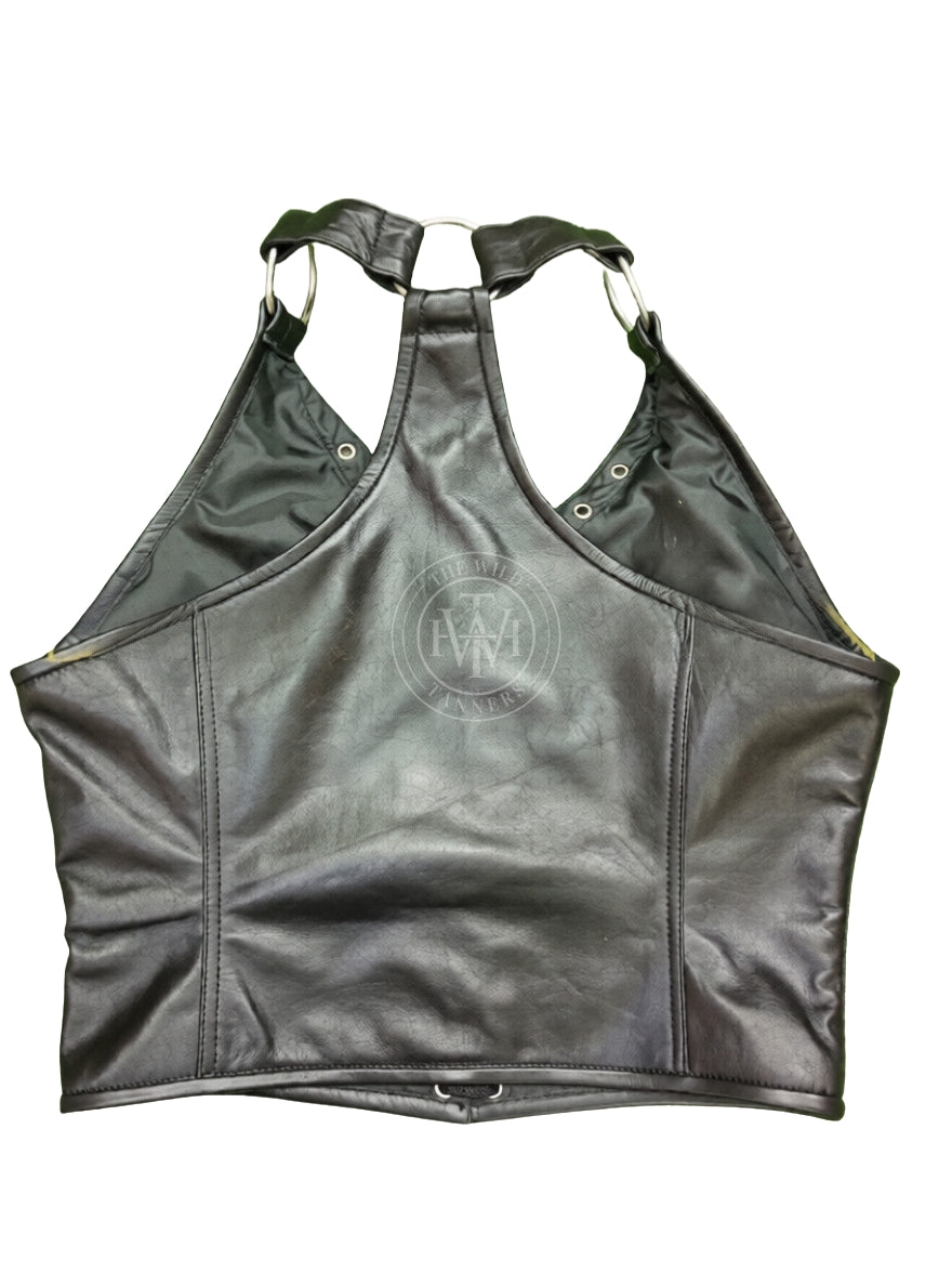 Laced Up Leather Top Corset, view 3