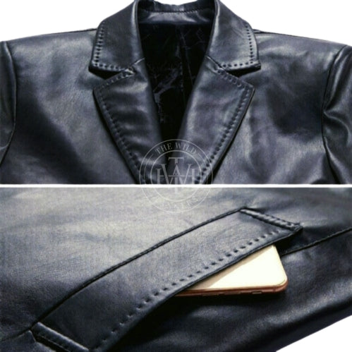 leather coat, leather long coat, leather trench coat, leather overcoat