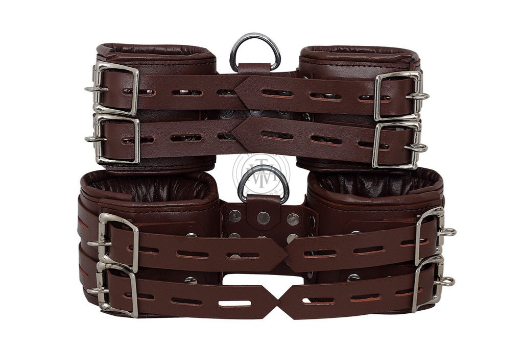 Brown Suspension Ankle And Wrist Cuffs, view 3