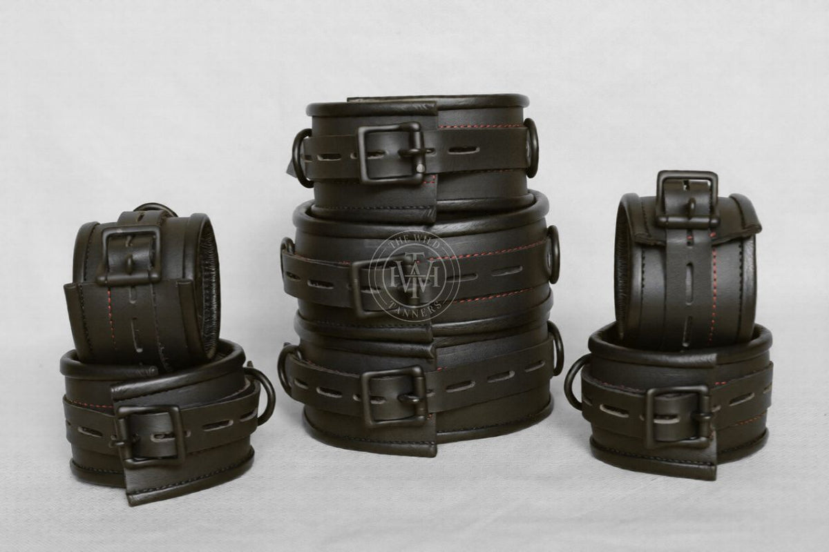 Genuine Leather Bondage Cuffs Set, view 2