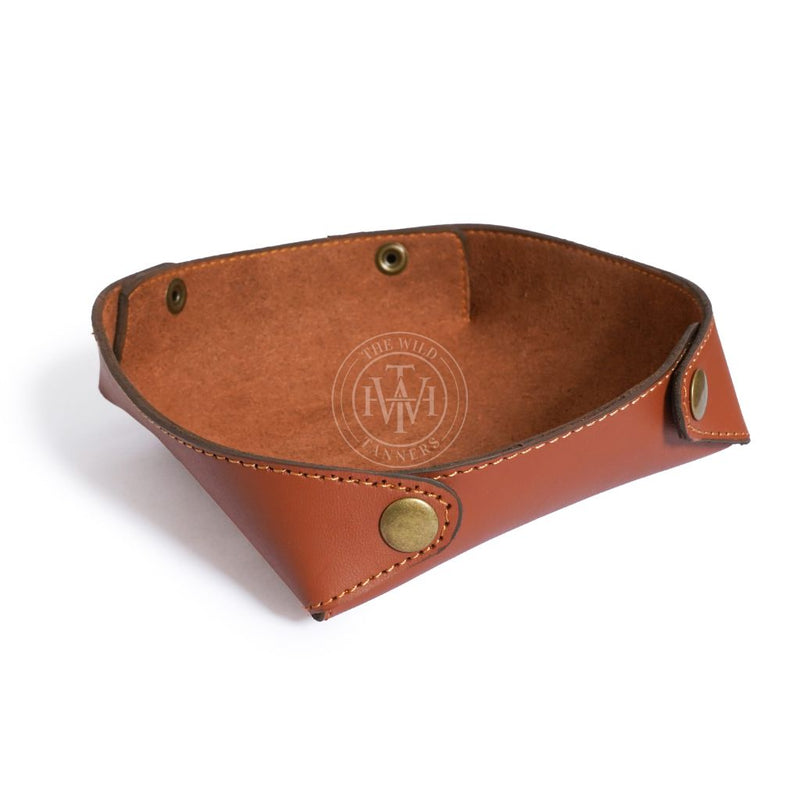 leather valet tray, brown leather valet tray