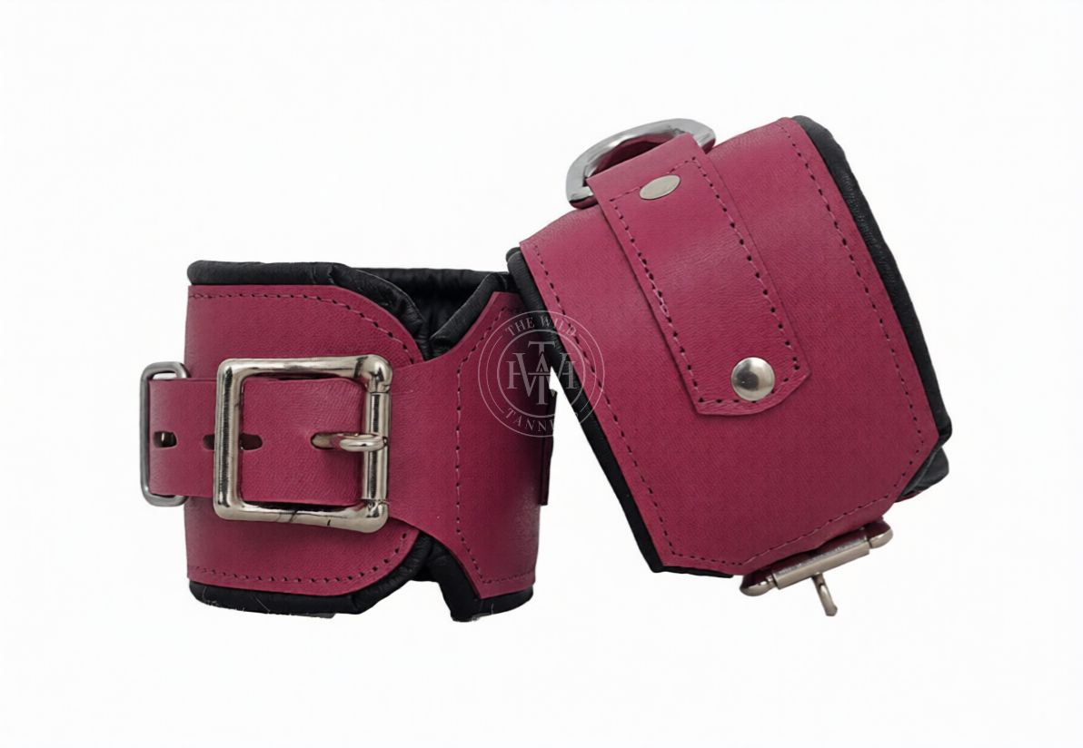 7 Pcs Leather Bondage Wrist Cuffs, view 3