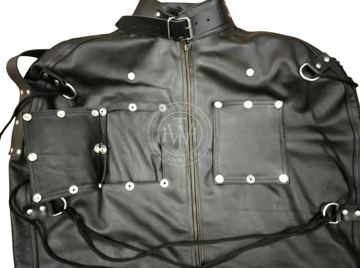 Real leather mummy sleep sack bondage bag, view 3
