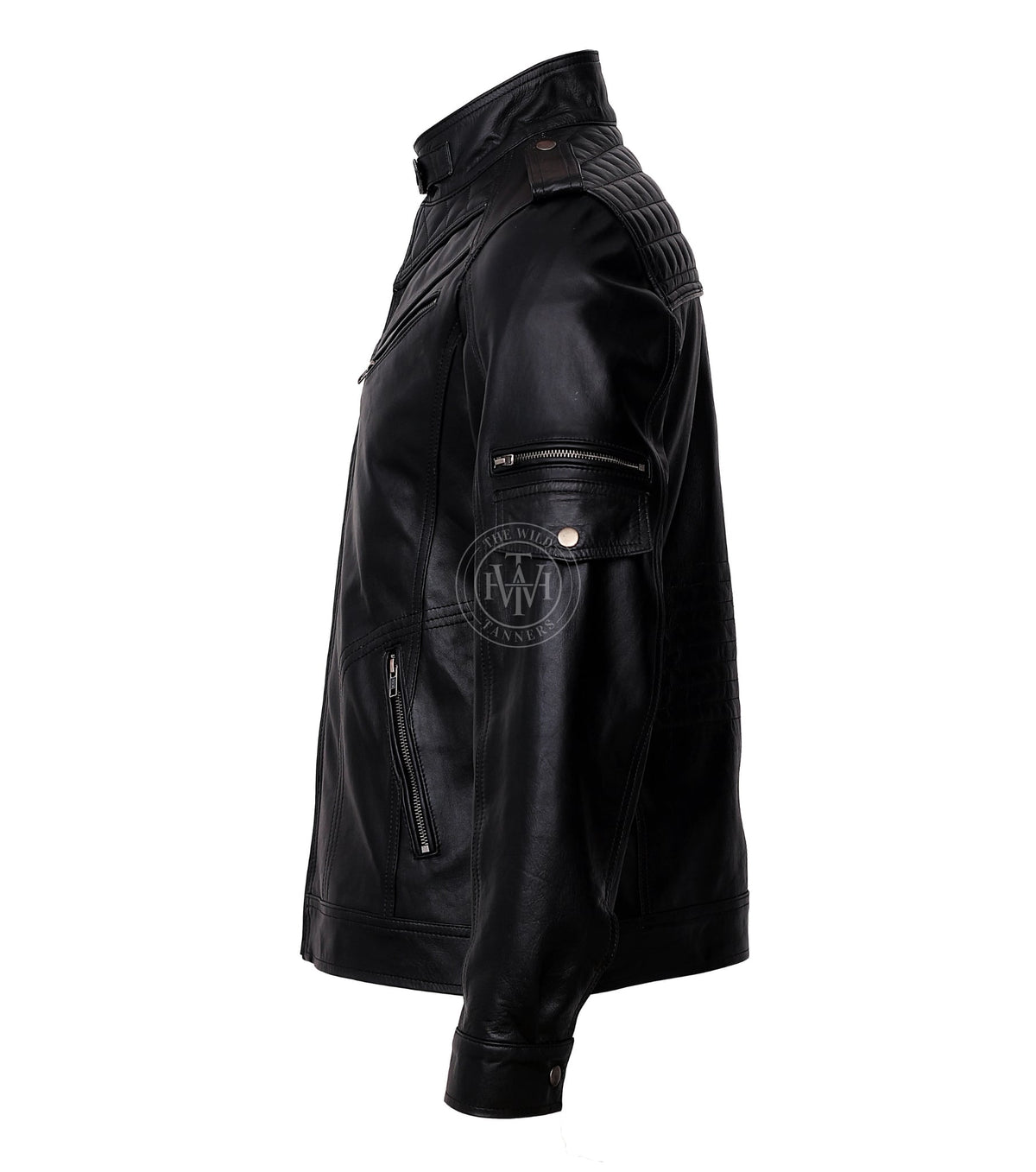 Premium Quilted Leather Jacket For Mens, view 3