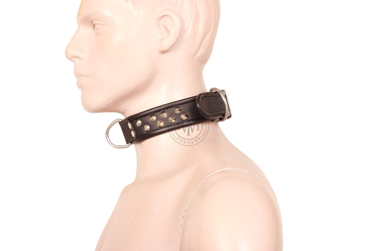 Premium Leather BDSM Slave Collar, view 3