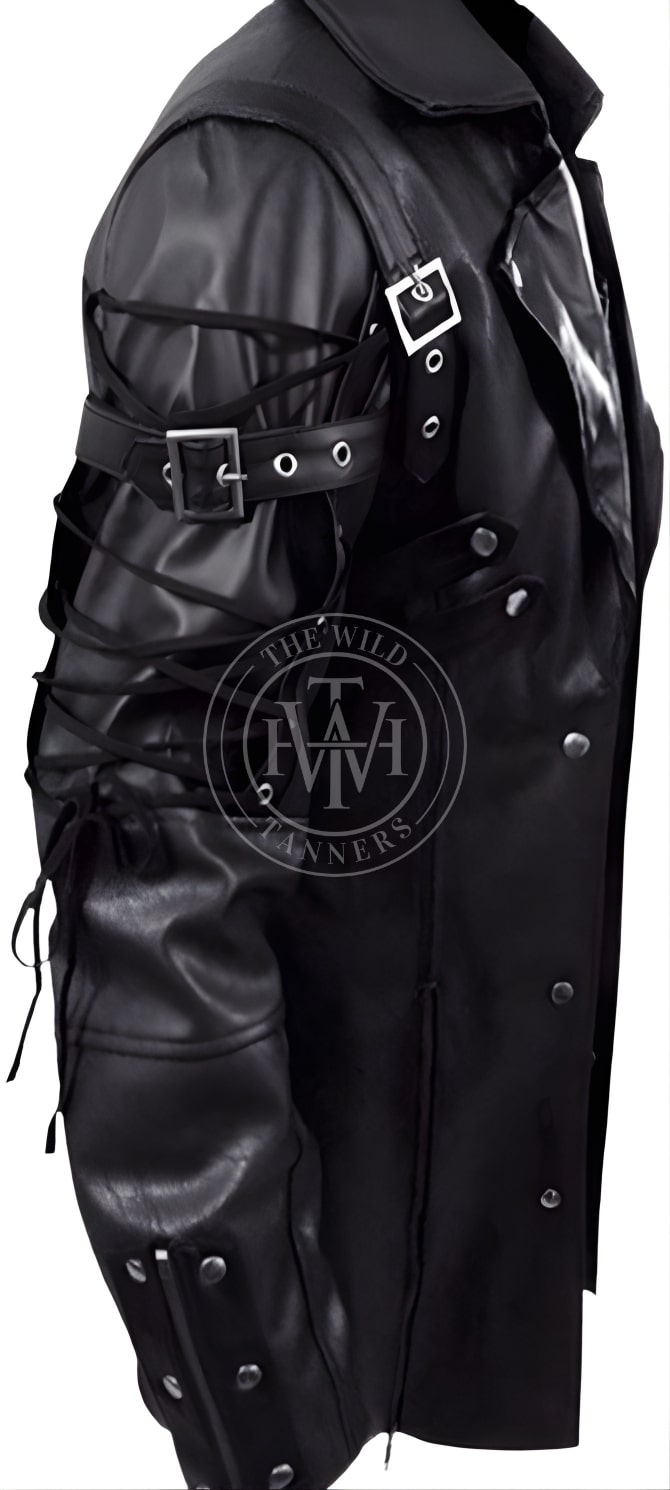 leather coat, leather long coat, leahter trench coat, leather overcoat
