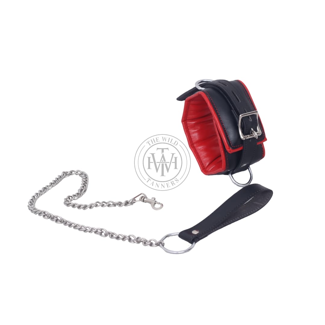 Leather Locking Bondage Collar, view 3