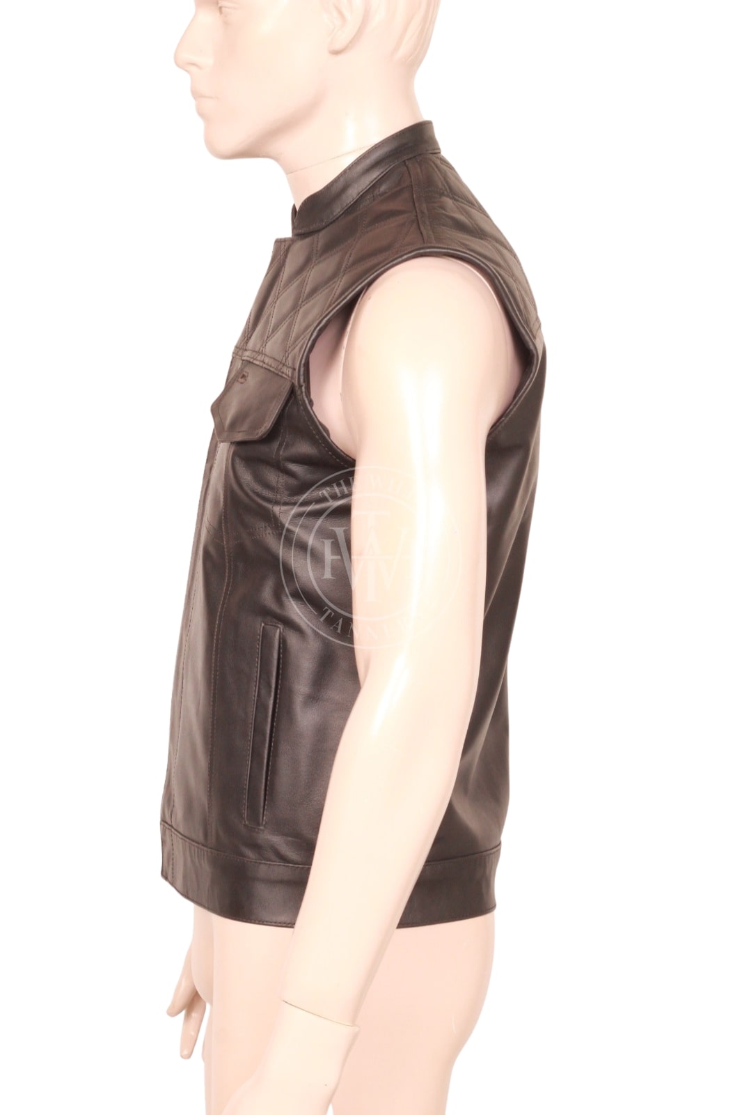Premium Men's Leather Vest, view 3
