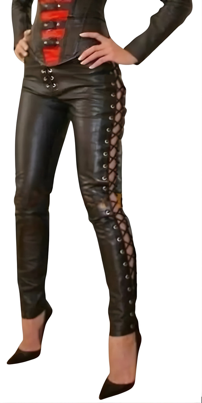 leather pants, leather BDSM Pants, Leather Bondage Pants, Gay Leather Pants, Leather pants mens, leather laces up pants