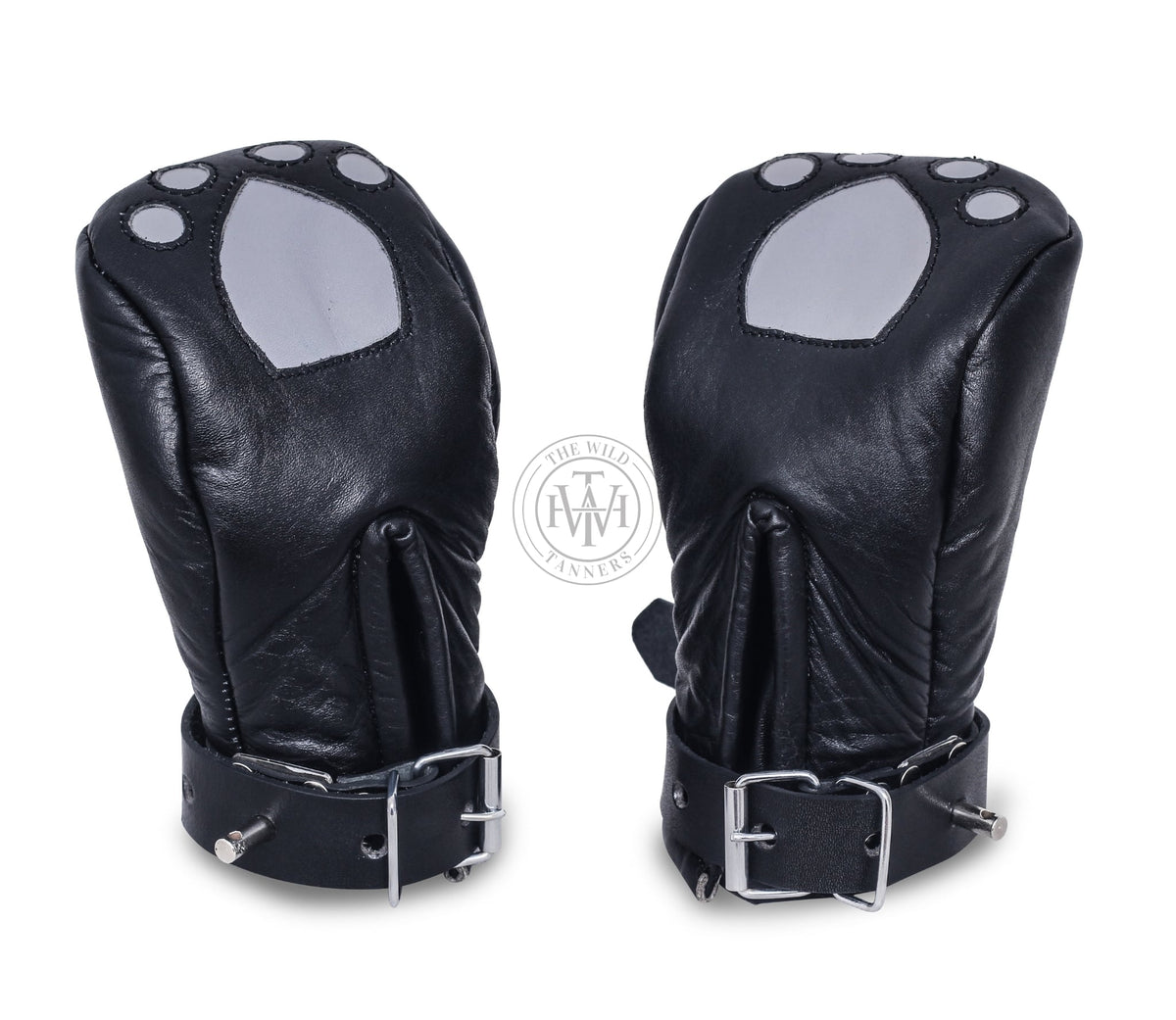 Genuine Leather Bondage Mittens, view 3