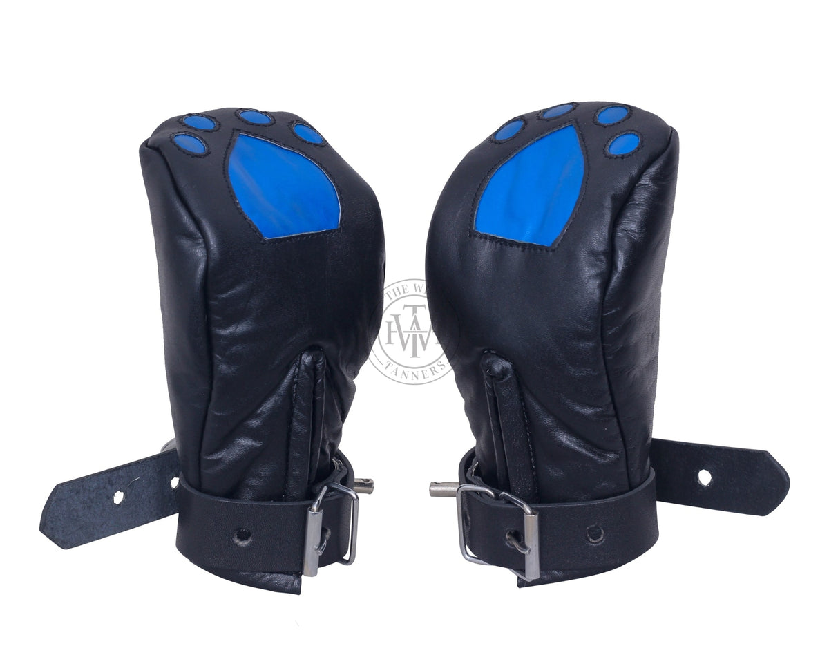 Premium Leather Bondage Mittens, view 3