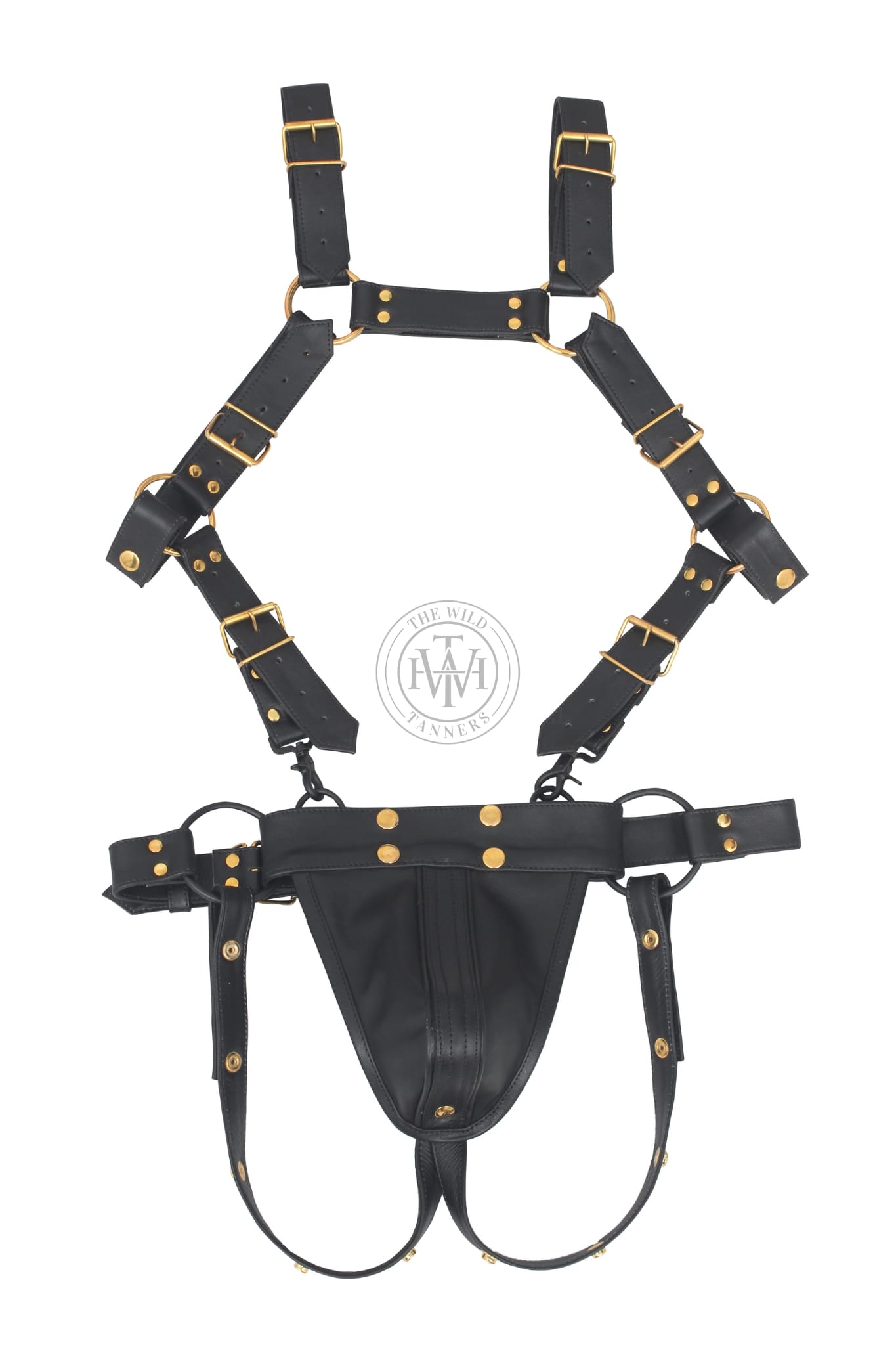 bulldog style leather bondage harness with jockstrap set, men’s leather harness and jockstrap set, black leather bulldog bondage harness set, gay leather harness with jockstrap, bdsm leather harness and jockstrap combo