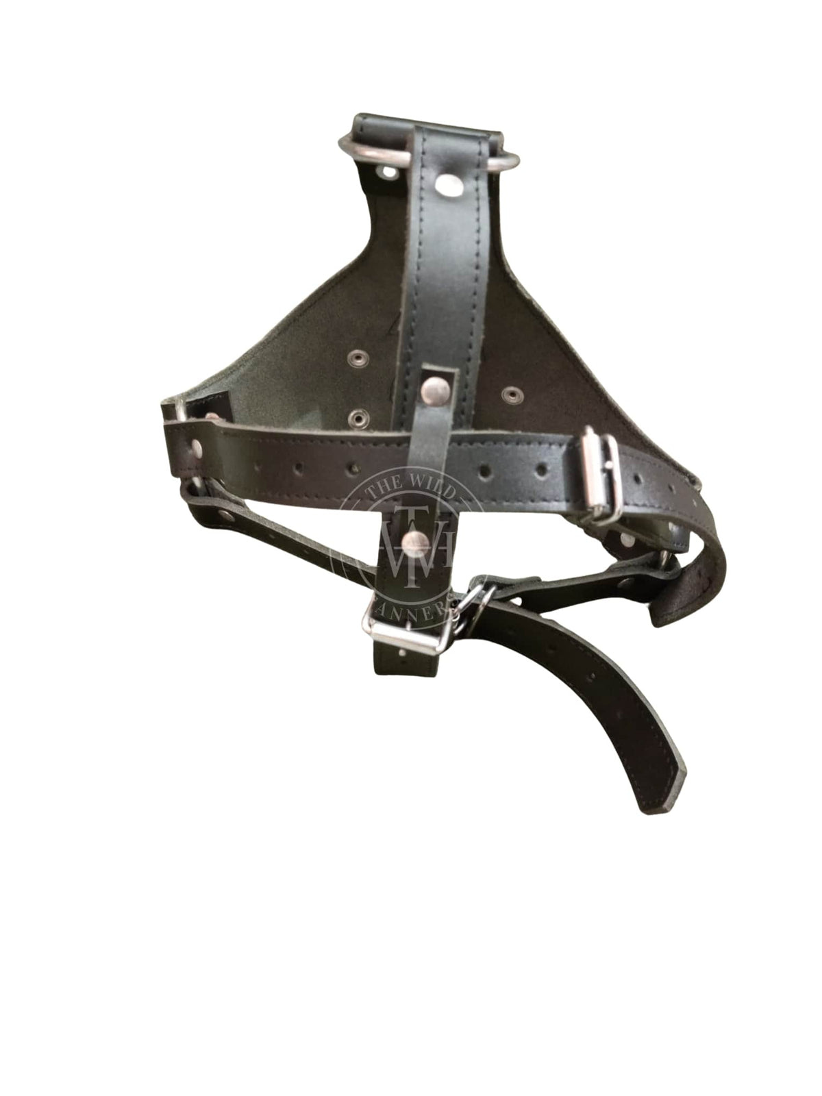 Back view of BDSM Muzzle With Gag