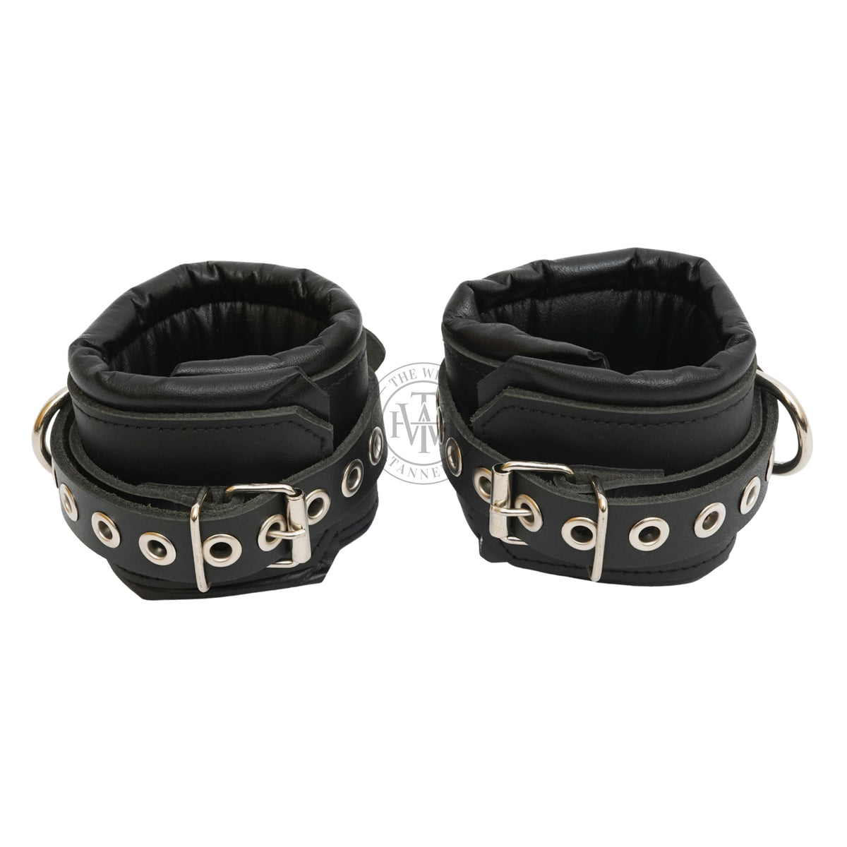 7 Pcs Leather BDSM Wrist Restraints, view 3