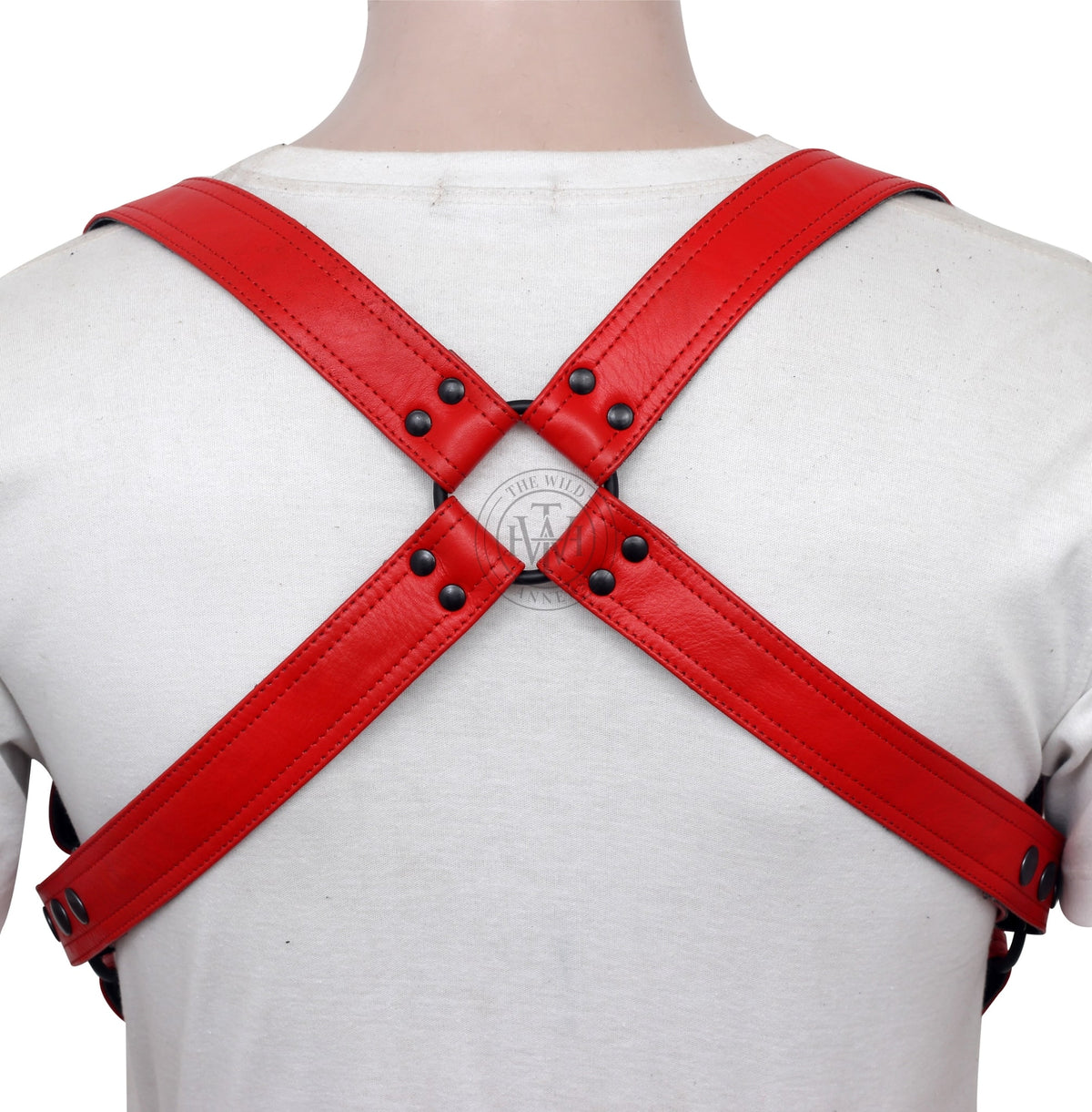 Leather Bondage Harness With Jockstrap & Snap Hooks, view 5