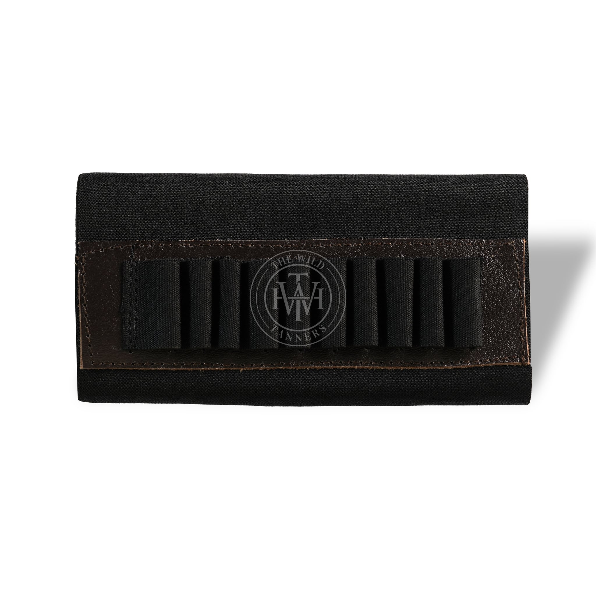 leather bullet band, black bullet band for hunting, bullet holder