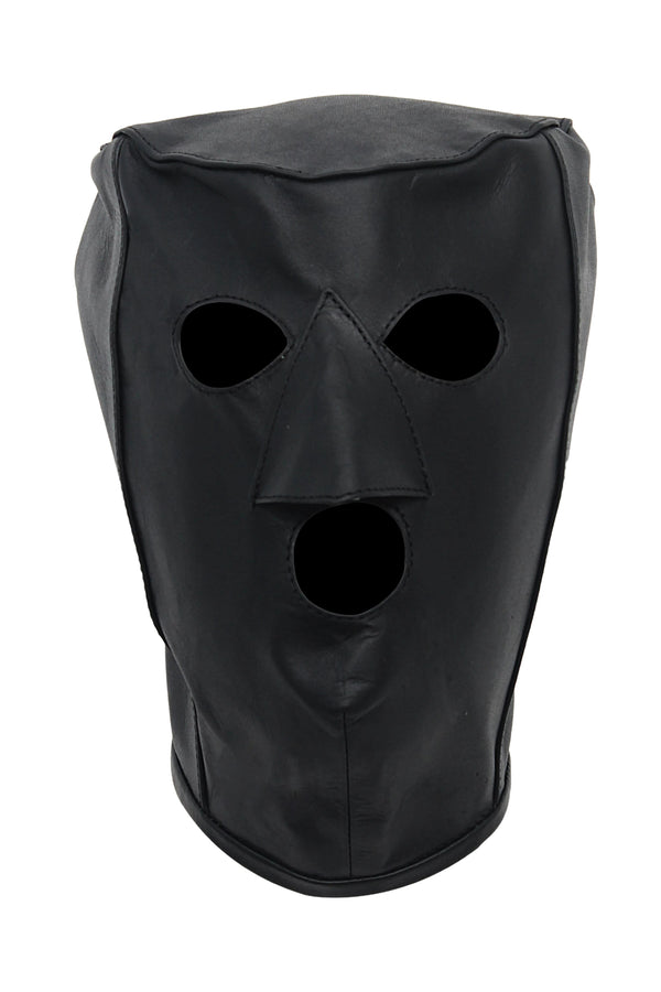 Unisex Leather Bondage Hood
