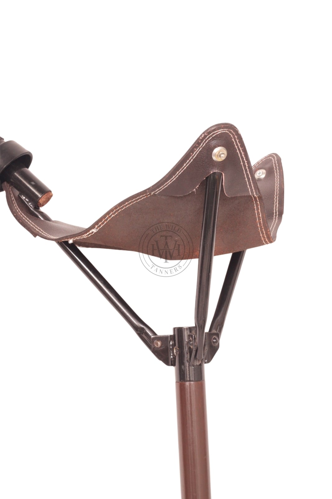 Stylish Leather Foldable Camping Stool, view 3