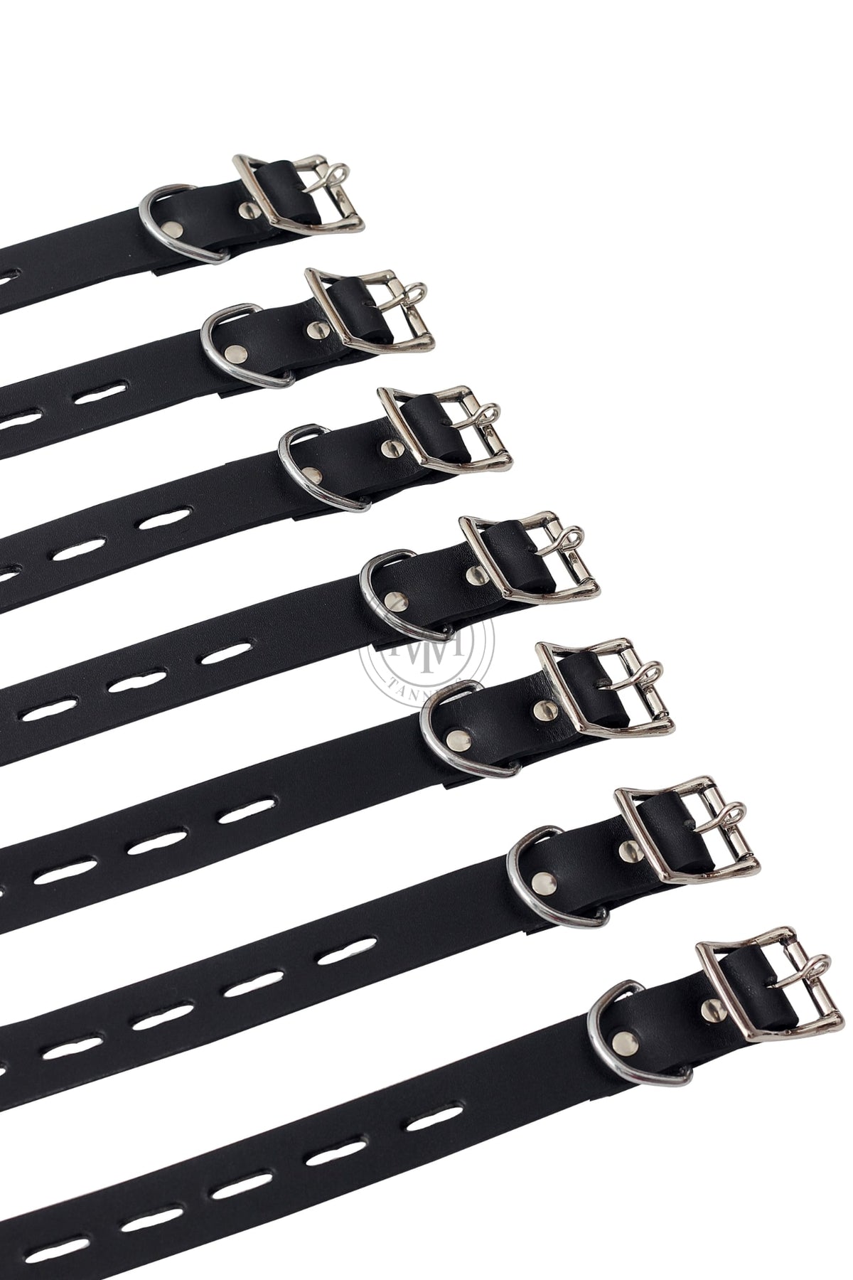 7-piece lockable leather bondage belt set, view 3
