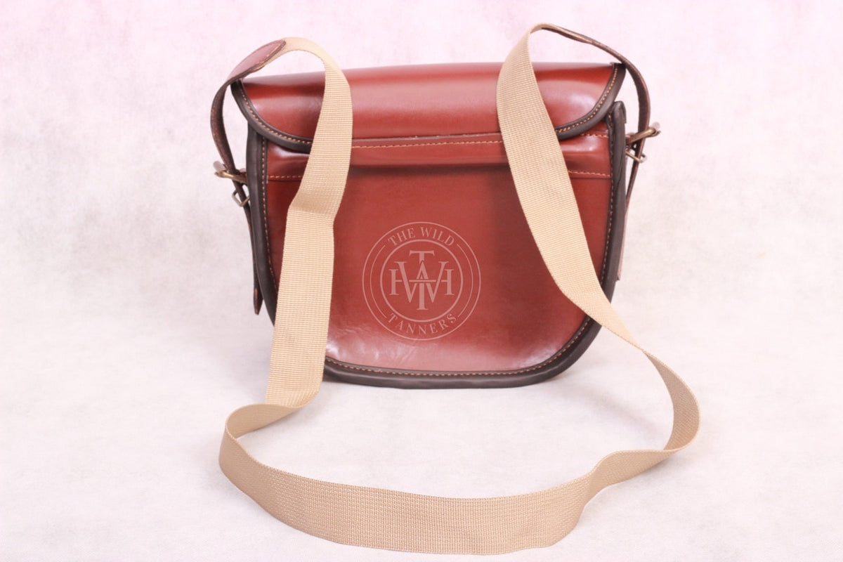 Genuine Leather Cartridge Bag with Black Piping, view 7