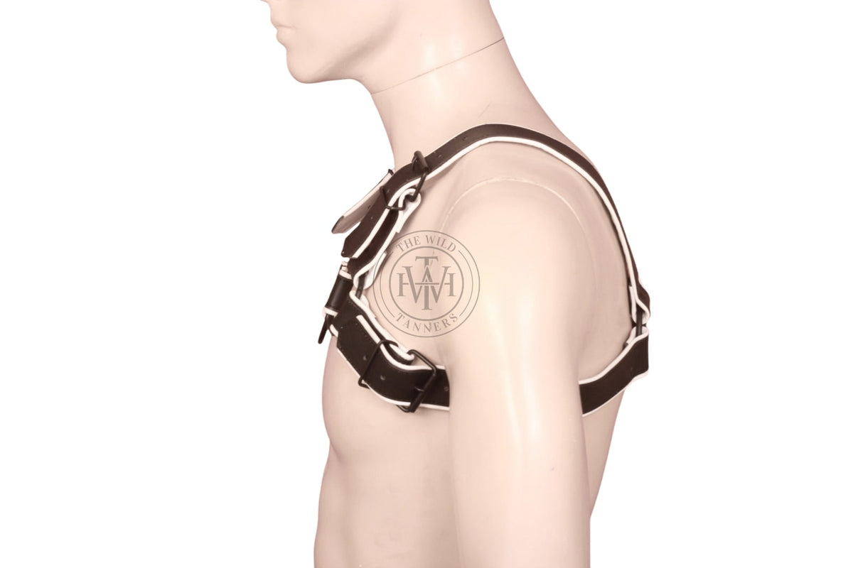 Genuine Leather Bulldog Harness with Buckles, view 3