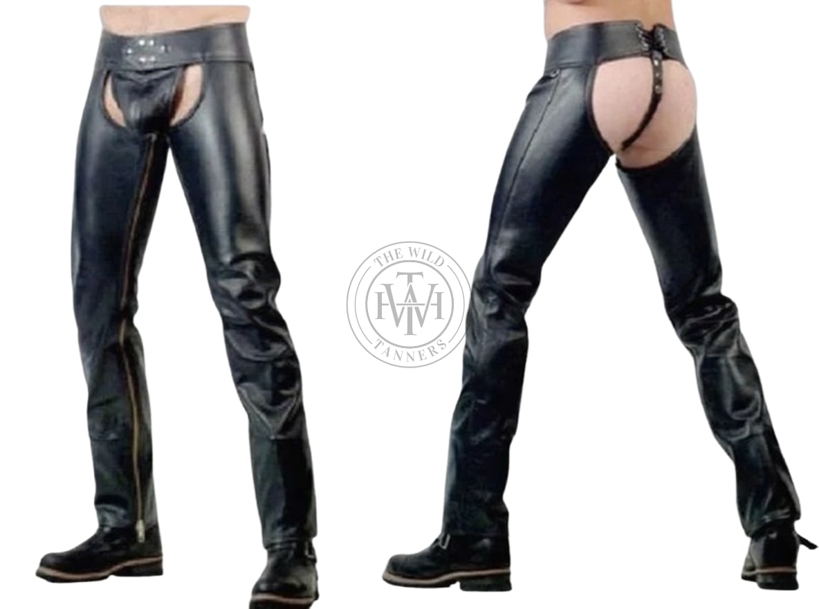 leather chaps, leather BDSM chaps, Leather Bondage Chaps, Gay Leather chaps, Leather chaps mens