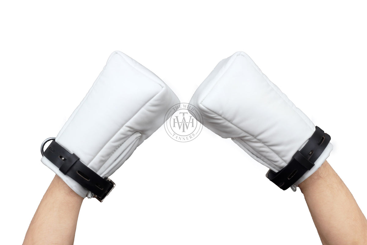 Leather Fist Restraints Bondage Mittens, view 3