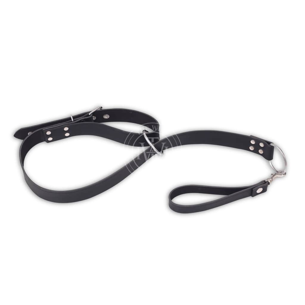 Genuine Leather Bondage Collar and Leash, view 4