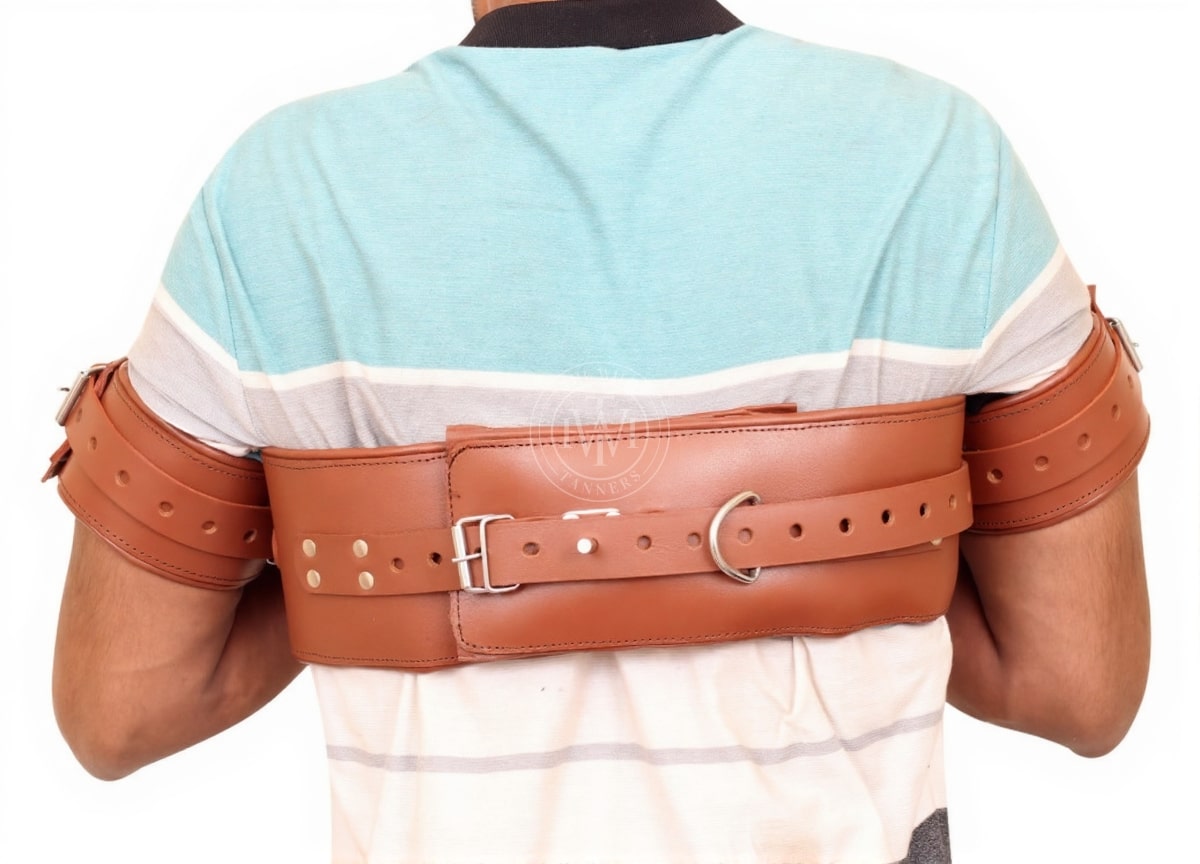 Genuine Leather Bondage Wrist Cuffs, view 4