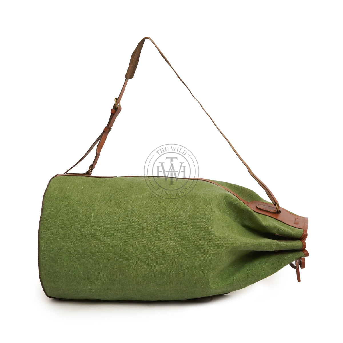 Leather Canvas Duffle Bag For Weekend & Travel, view 3