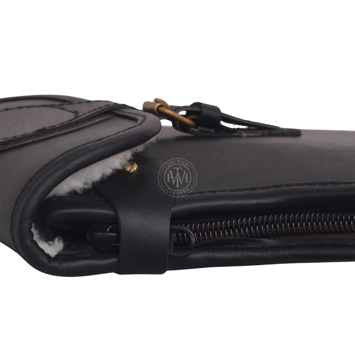 Black Leather Rifle Case For Firearm Protection, view 3