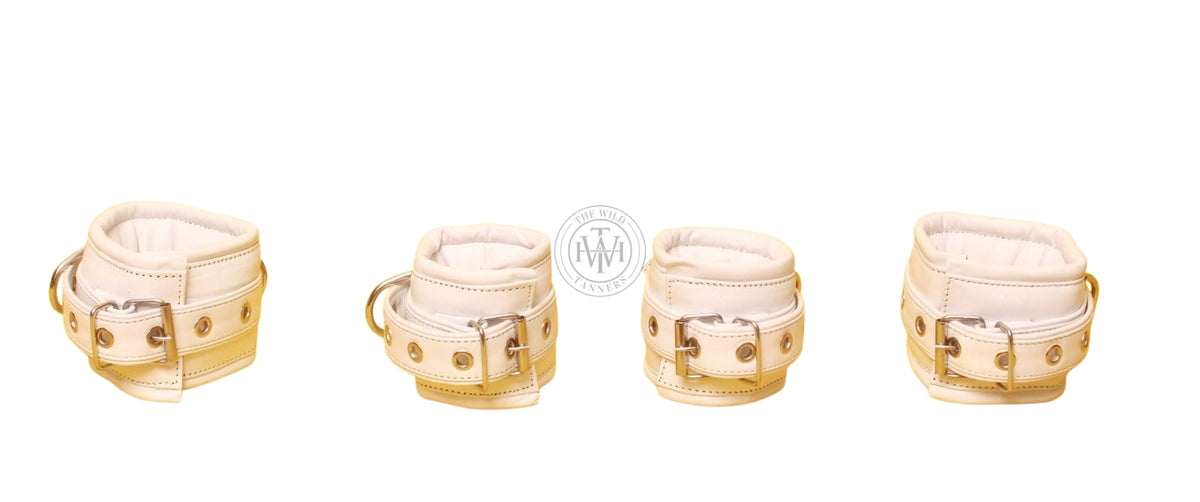 Premium 4 Pcs Leather Bondage Cuffs, view 5