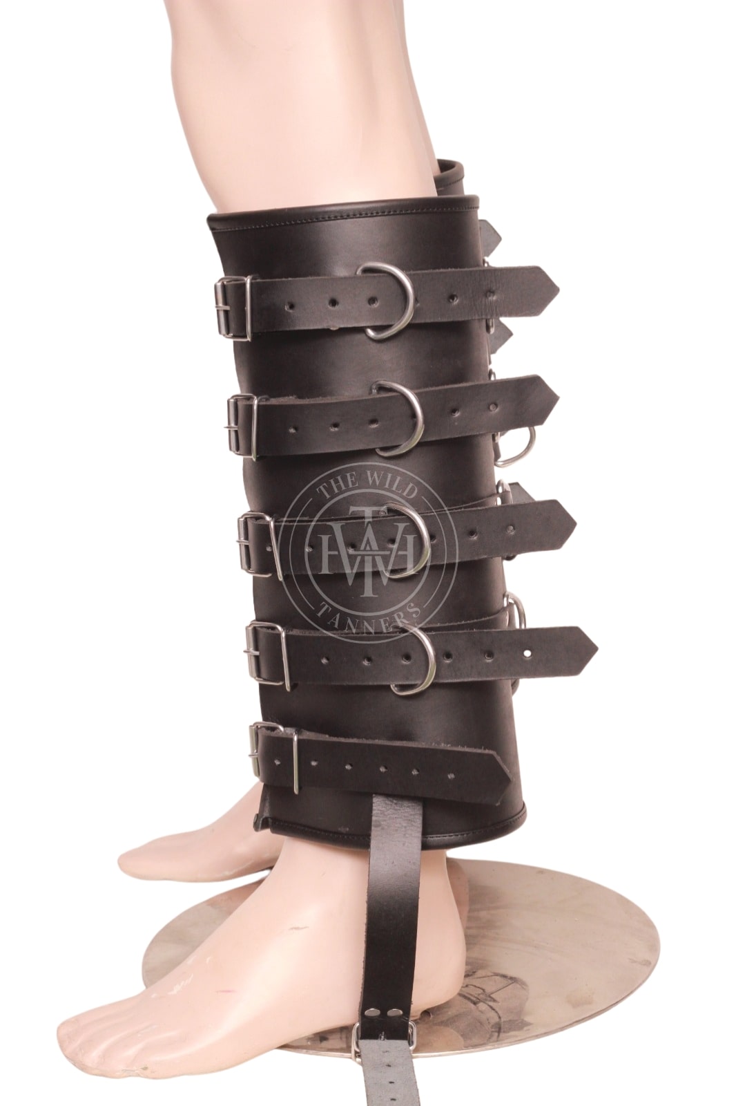 genuine leather leg binders with buckle straps & stirrups