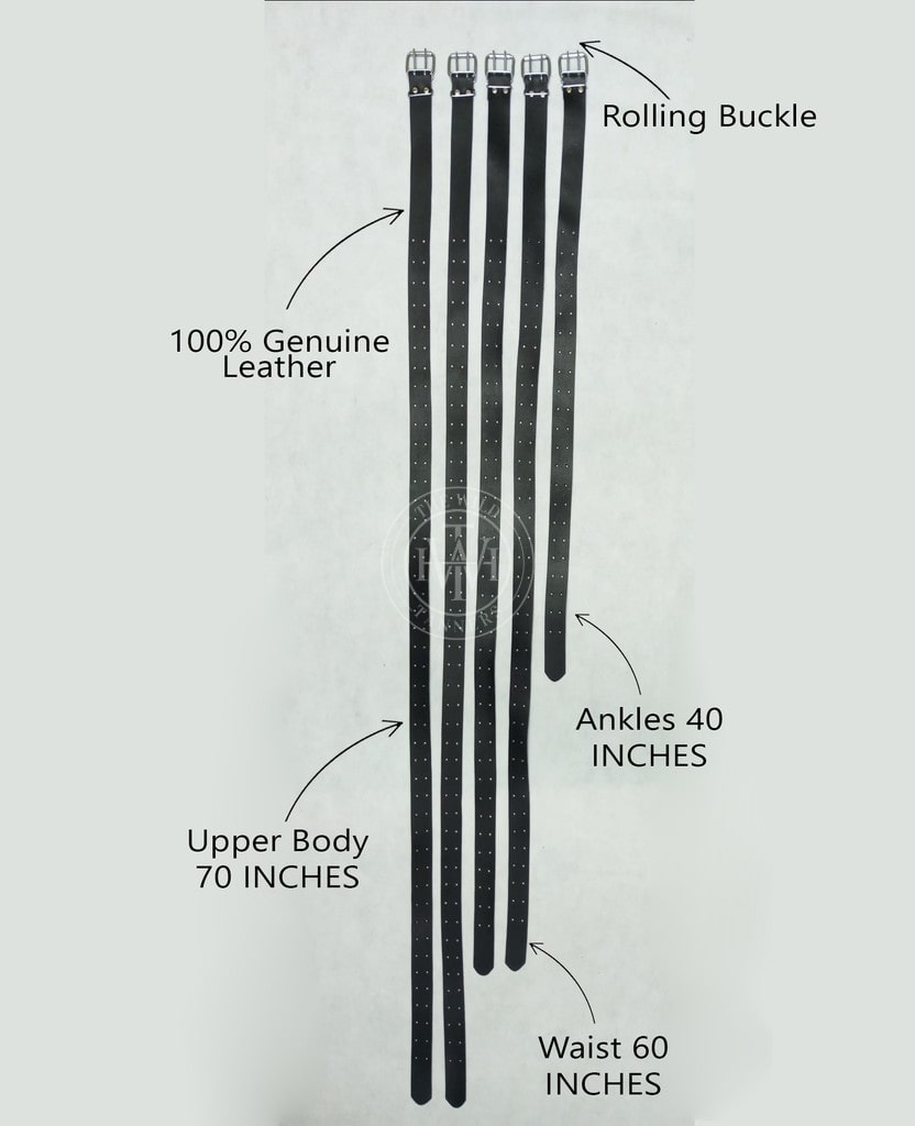 Leather Bondage Belts Set of 5, view 3