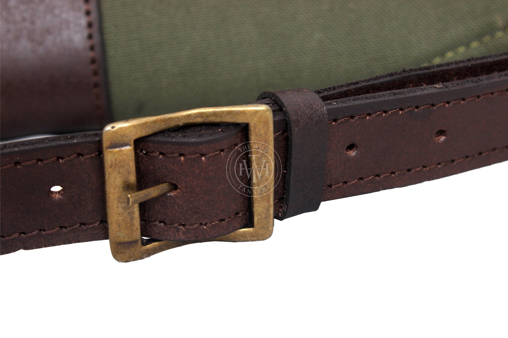 Green and Brown Waxed Canvas Leather Shotgun Case, Canvas Leather Gun Slip Case, Canvas Leather Shotgun Case