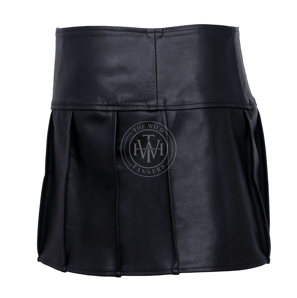 Seductive Pleated Leather Kilt For Men, view 3
