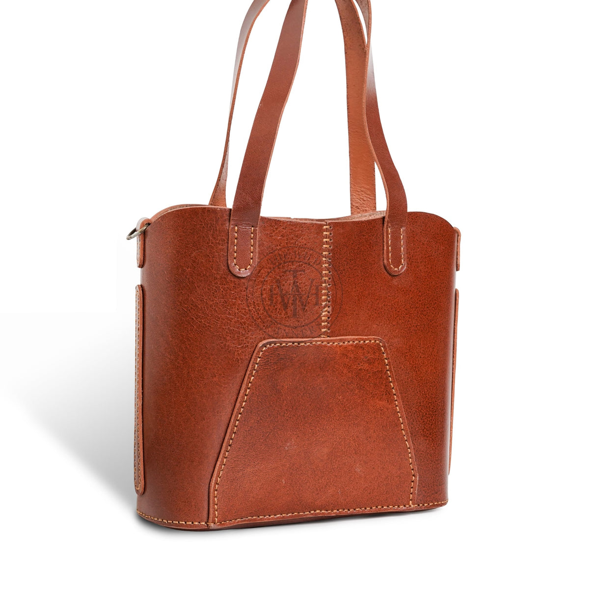Brown Leather Tote Bag, view 3