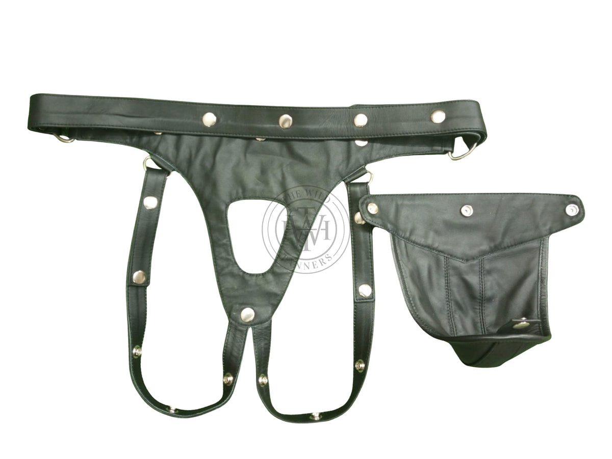 Authentic leather jockstrap for gay men, view 5