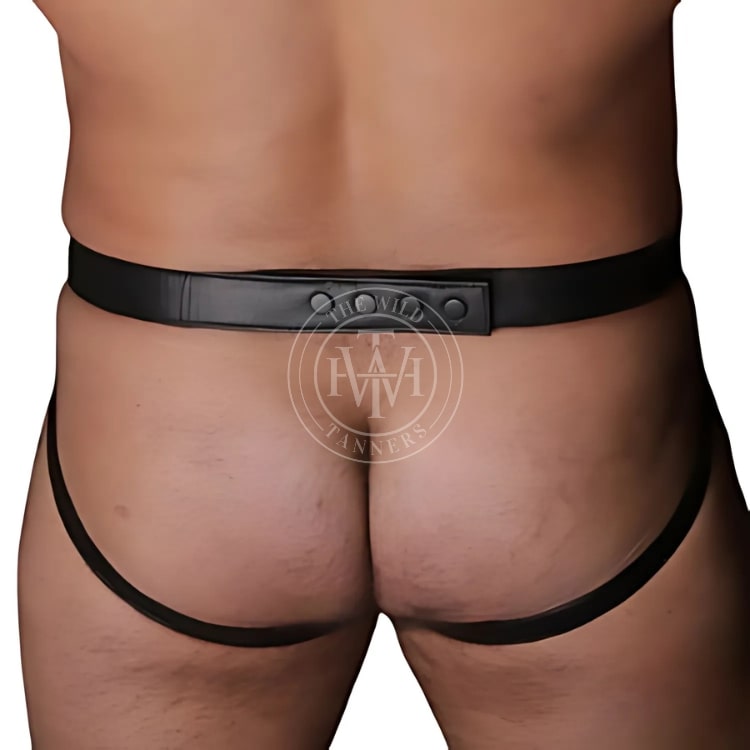 leather jockstrap, leather bondage jockstrap, bdsm jockstrap, leather bondage underwear, gay leather jockstrap, gay jockstrap, gay jockstrap fetish