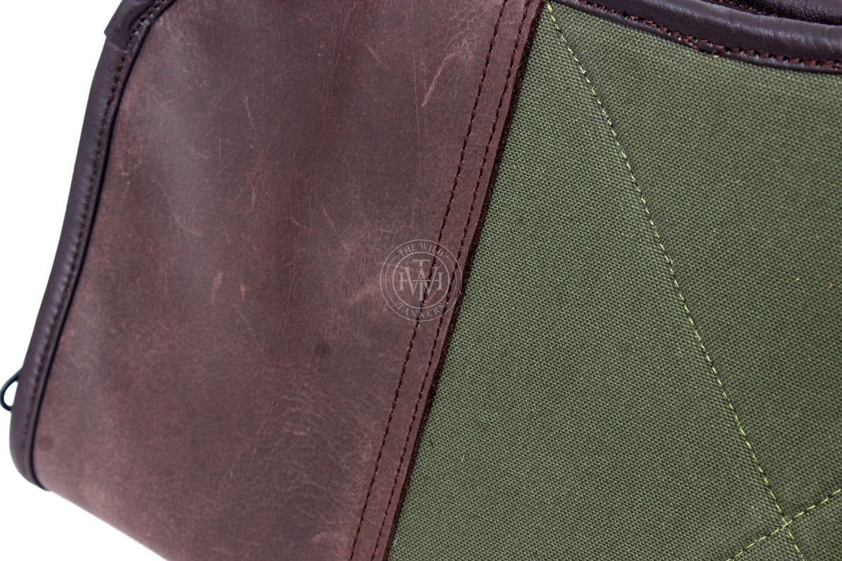 Handcrafted Waxed Canvas and Leather Rifle Case, view 5