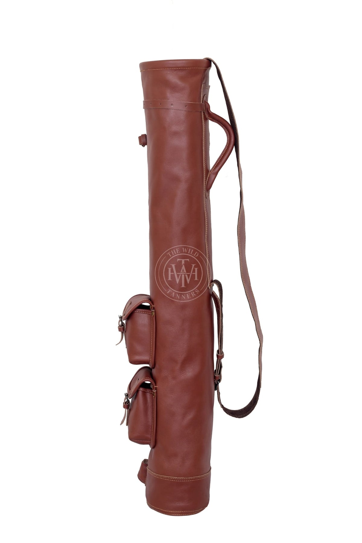 Classic Brown Leather Golf Bag, view 3