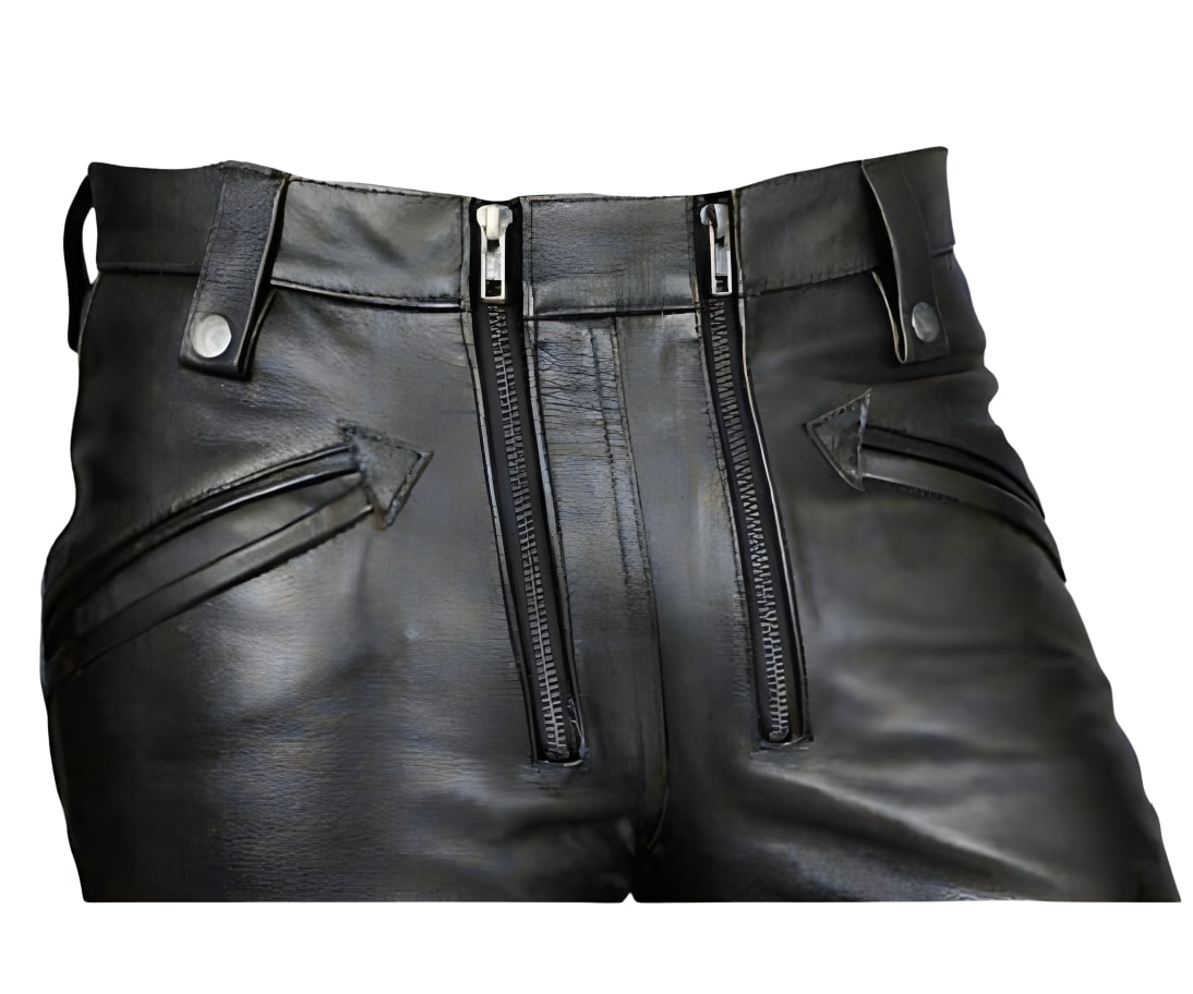 Leather BLUF Men Trousers, view 3