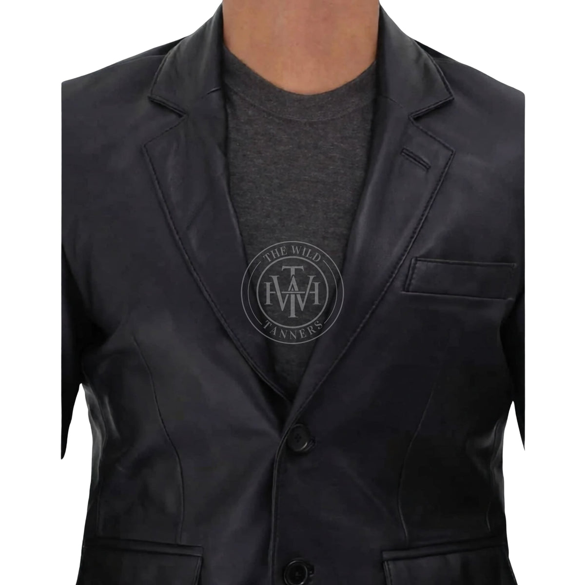 Leather Blazer Coat For Men, view 4