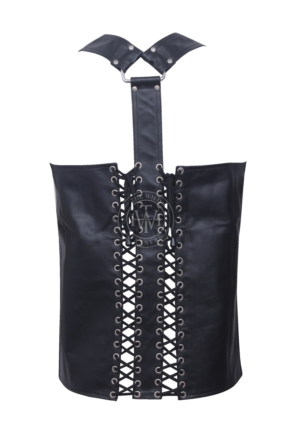 Genuine Leather Men's Corset Vest, view 3